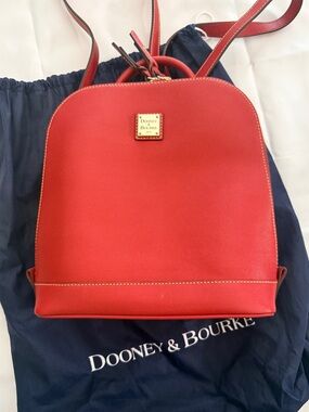 Dooney & Bourke Red Leather Florentine Backpack